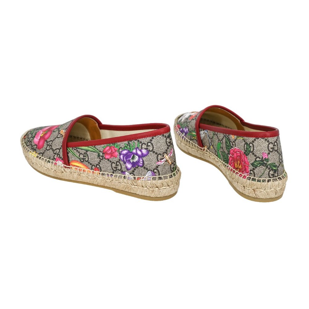 Gucci Pilar GG Supreme Flora Espadrilles Flats - Picture 4 of 7